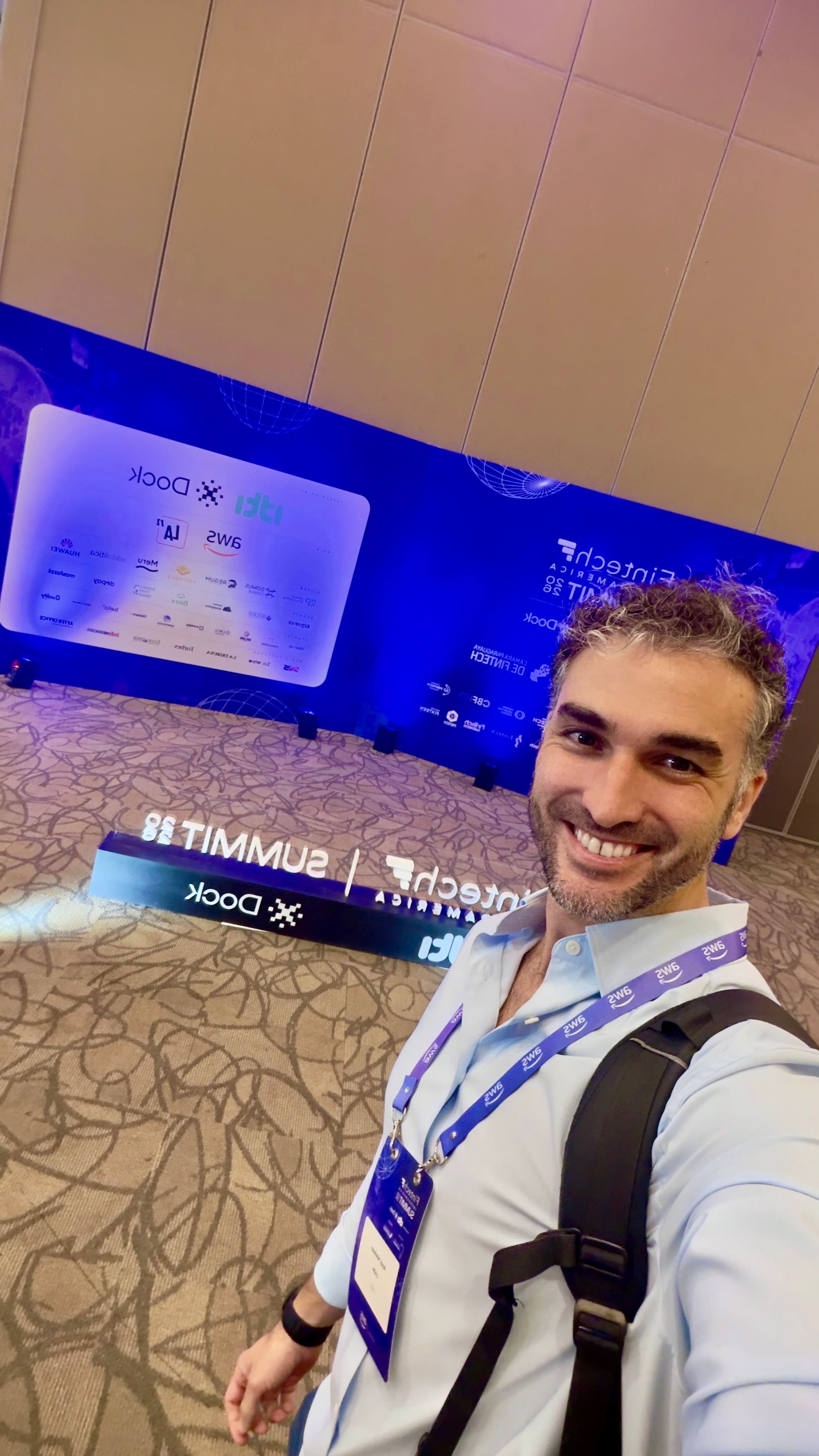 Axel Nielsen en el Fintech Americas Summit junto a AWS y Dock.